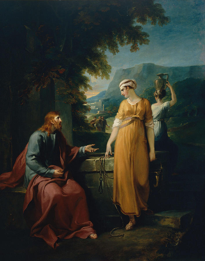 William Hamilton Painting - Christ and the woman of Samaria  #1 by William Hamilton