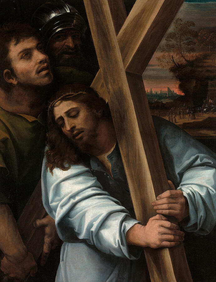 Christ Carrying the Cross #1 Painting by Sebastiano del Piombo