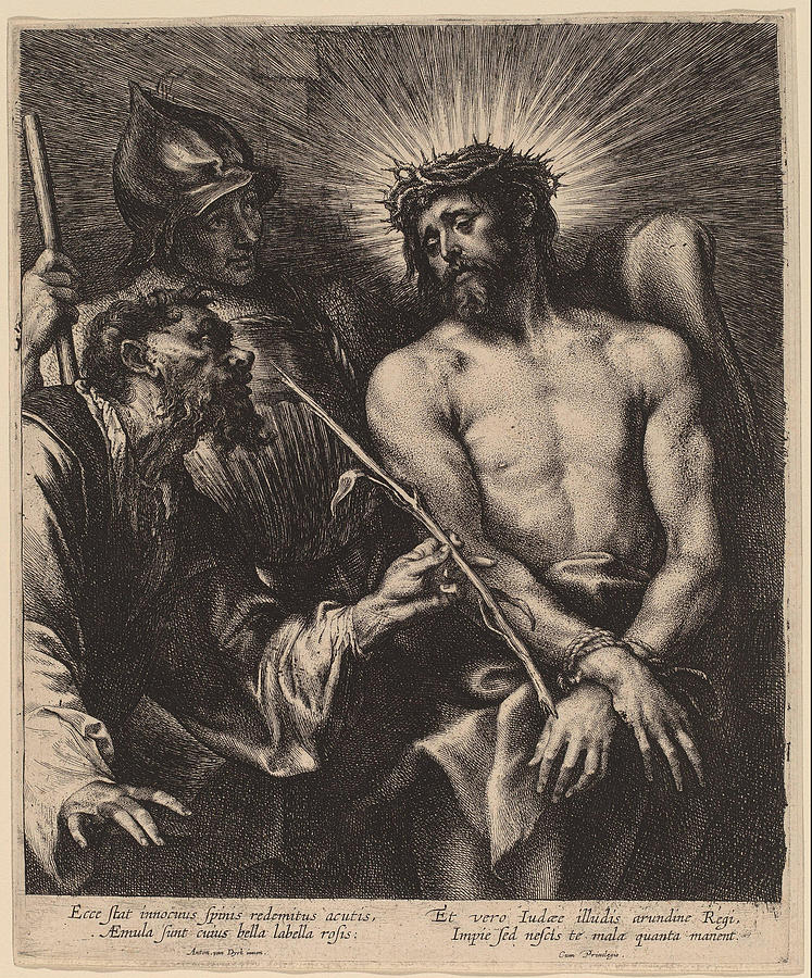 Anthony Painting - Christ Crowned with Thorns  #1 by Anthony van Dyck  Lucas Vorsterman