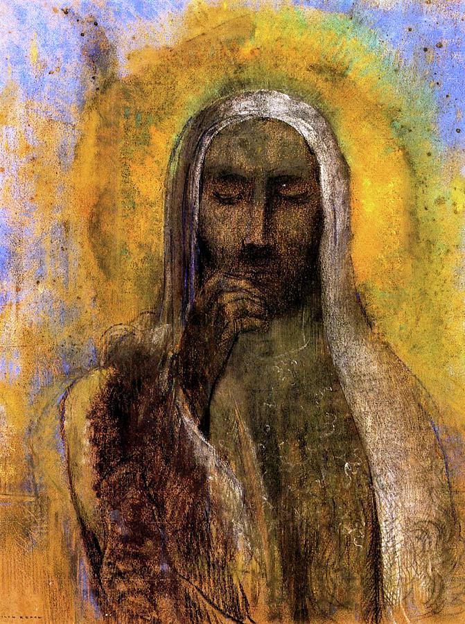 Odilon Redon Painting - Christ in Silence #2 by Odilon Redon