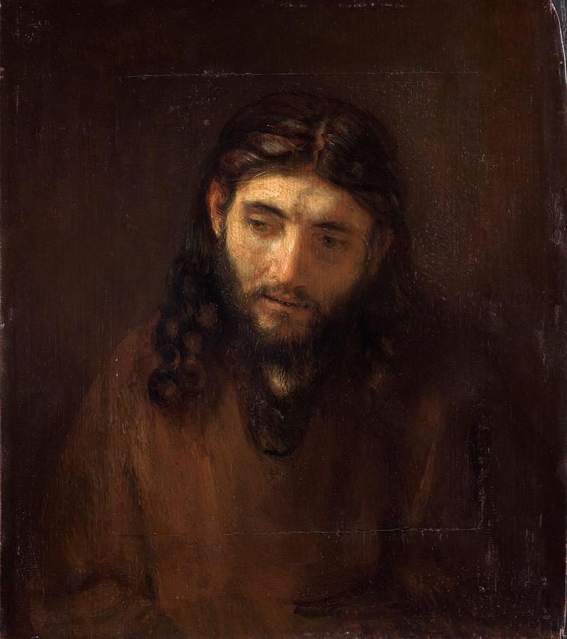 Christ #2 Painting by Rembrandt