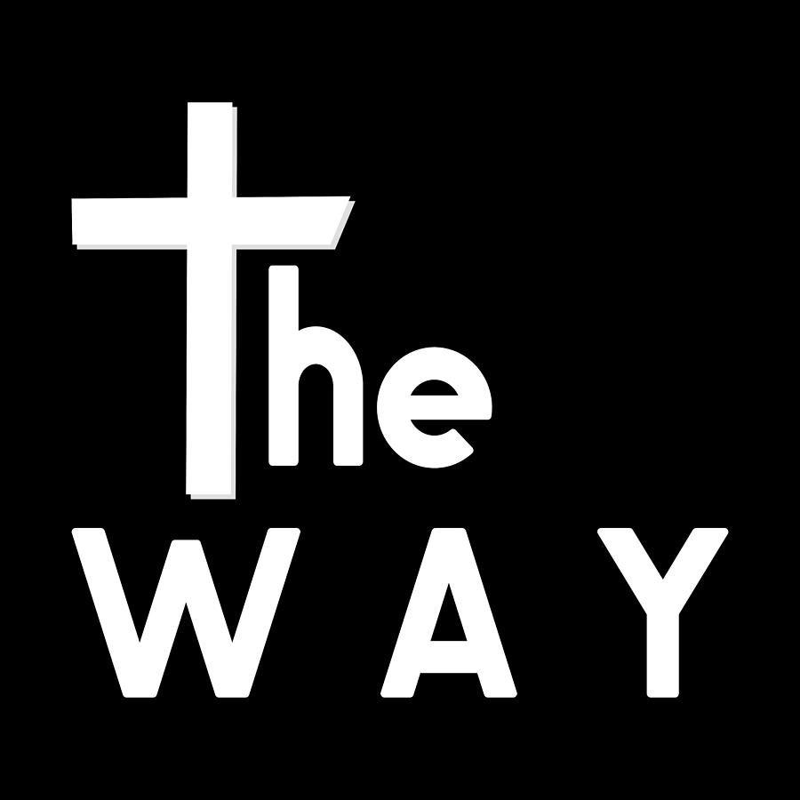 Christian Cross - The Way White Text Digital Art by Bob Pardue