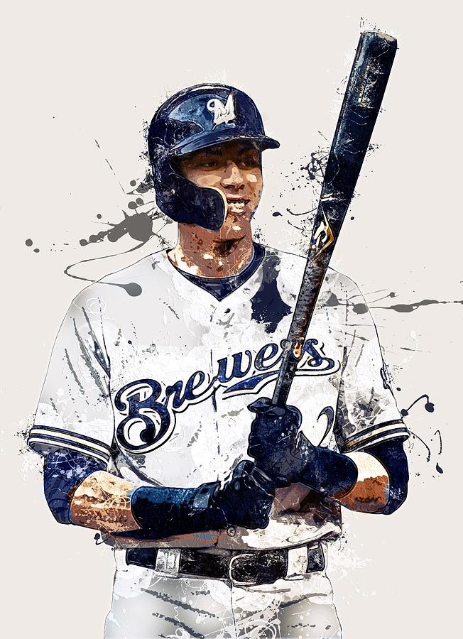 Christian Yelich Digital Art By Mason Griffin 