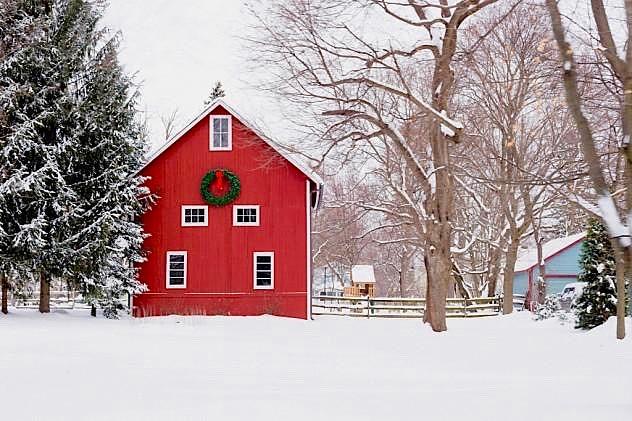 Christmas At The Farm #1 Photograph by Lori Strock