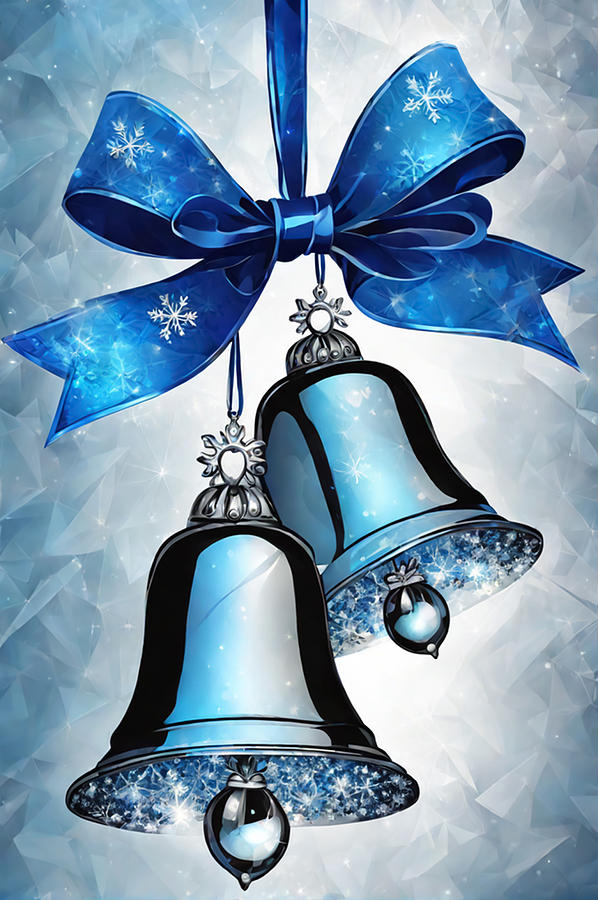 Vintage Digital Art - Christmas Bells #2 by Manjik Pictures