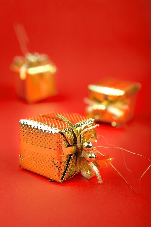 Christmas  box  with copy space #1 Photograph by Pixtural