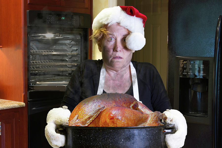 Christmas dinner kitchen disaster #1 Photograph by Karen Foley