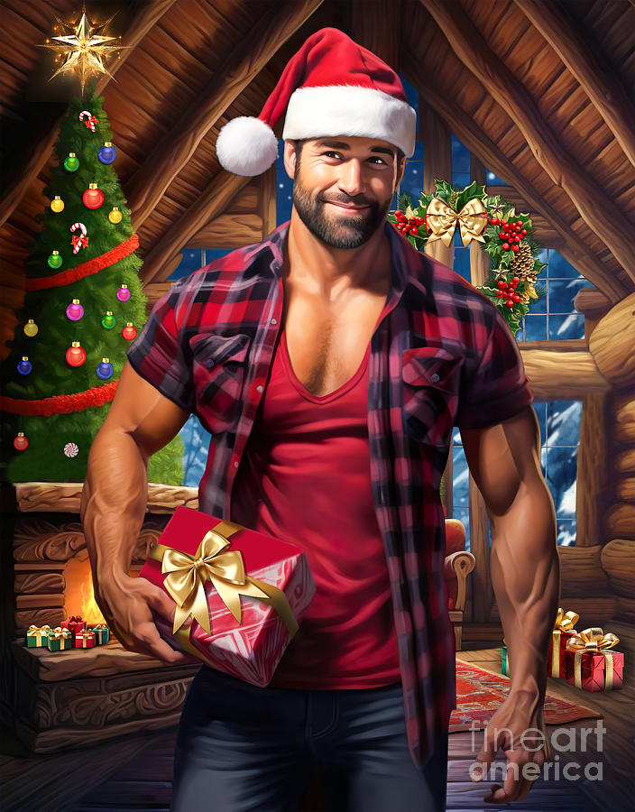 Christmas Digital Art - Christmas gay card 3 Christmas- greeting card #1 by Mark Ashkenazi
