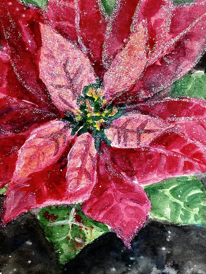 Christmas Poinsettia Painting by Masha Batkova - Fine Art America