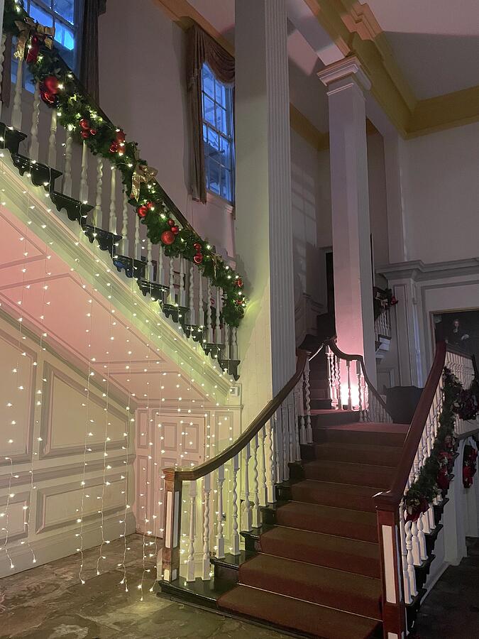 Staircase Photograph - Christmas time at Middleton  #1 by Helen Falconer