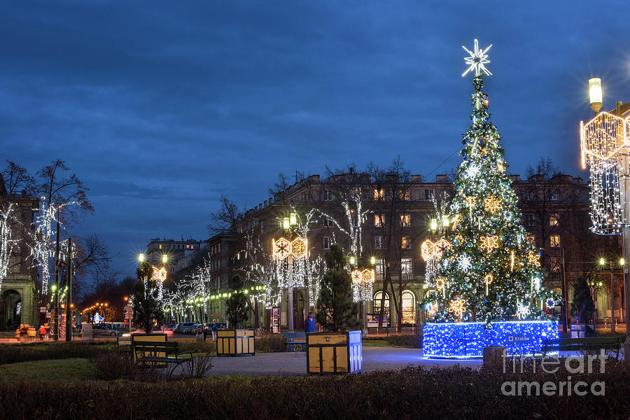 Christmas time in Nowa Huta, Krakow, Poland, 2019 #1 Photograph by Juli Scalzi