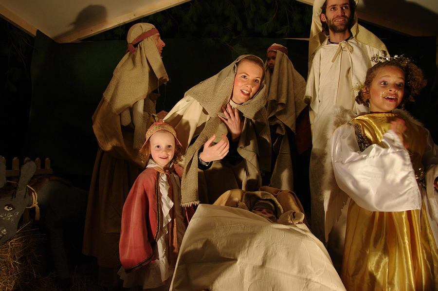 Christmas with nativity scene #1 Photograph by Middelveld