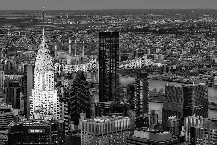 Chrysler Building Photograph - Chrysler Building NYC Sunset BW #1 by Susan Candelario