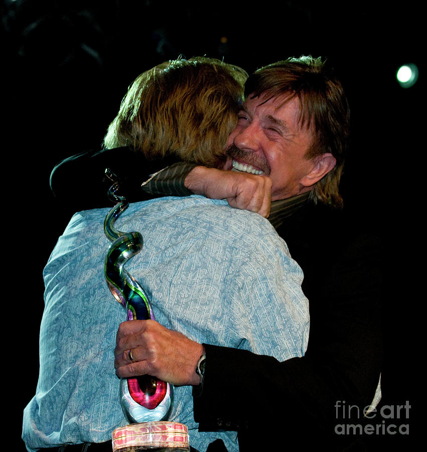 Chuck Norris Photograph - Chuck Norris and Aaron Norris at Actionfest Film Festival Awards C #1 by David Oppenheimer