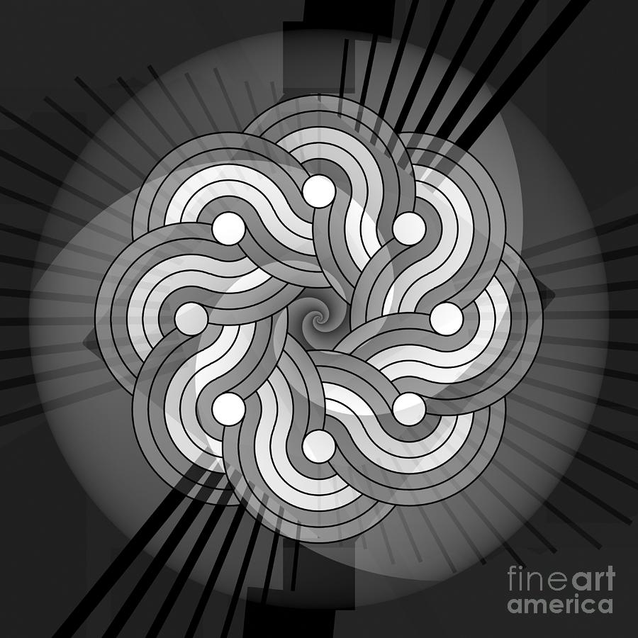 Circles And Spirals Abstract Art - 10 #1 Digital Art by Philip Preston