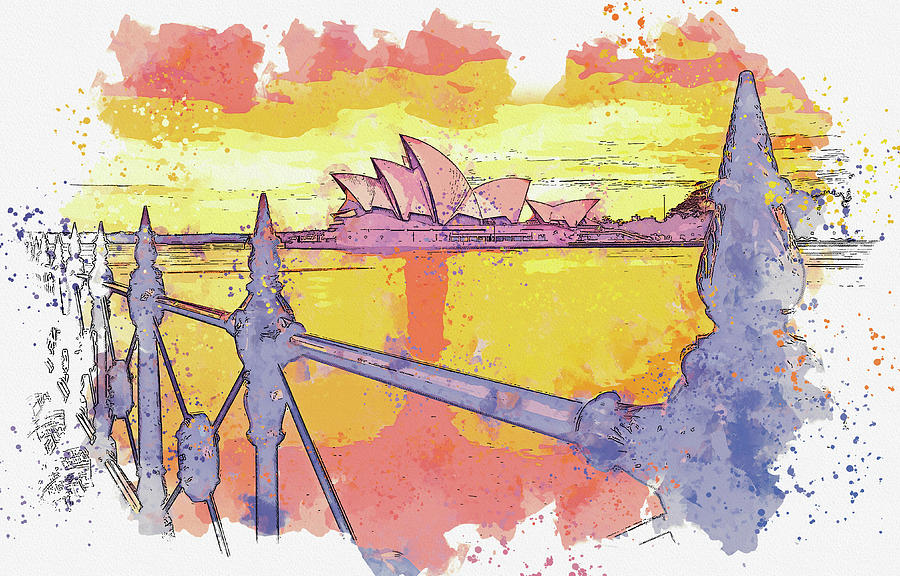 Circular Quay, Sydney, Australia, Ca 2021 By Ahmet Asar, Asar Studios Painting
