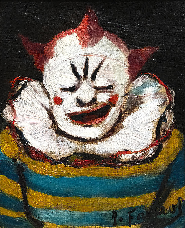 Circus clown Fernando Painting by Joseph Faverot - Fine Art America