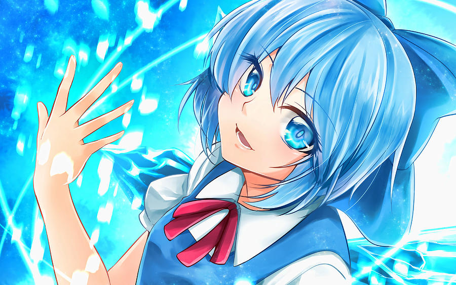 Cirno 4k Girl With Blue Hair Touhou Characters Manga Anime Characters Touhou Digital Art By Kinney Deleon