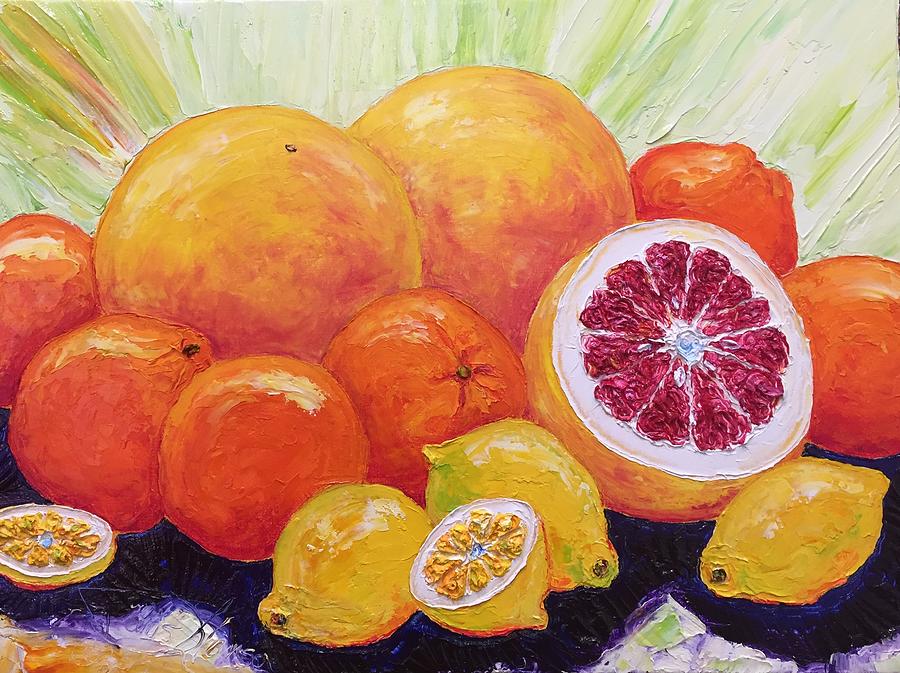 Citrus Splash #2 Painting by Paris Wyatt Llanso