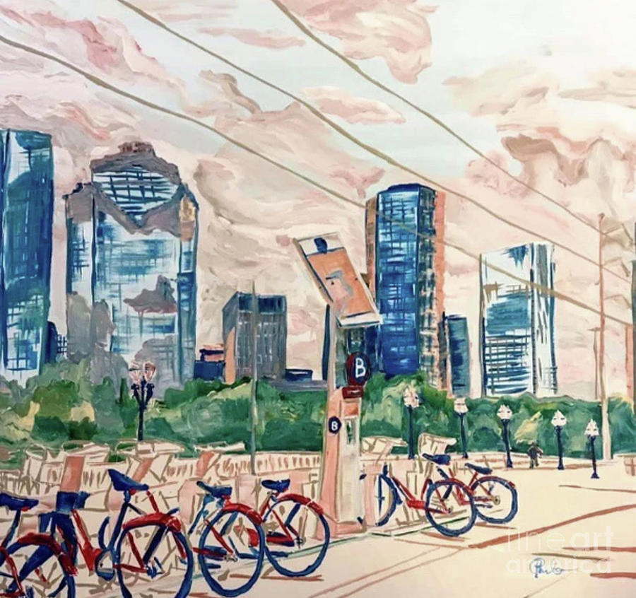 City Bikes Painting