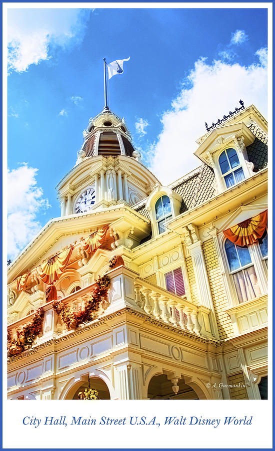 City Hall, Main Street U.S.A., Walt Disney World #1 Photograph by A Macarthur Gurmankin