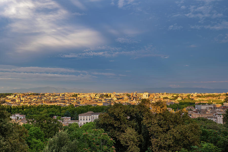 City of Rome Sunset Cityscape in Italy #1 Photograph by Artur Bogacki