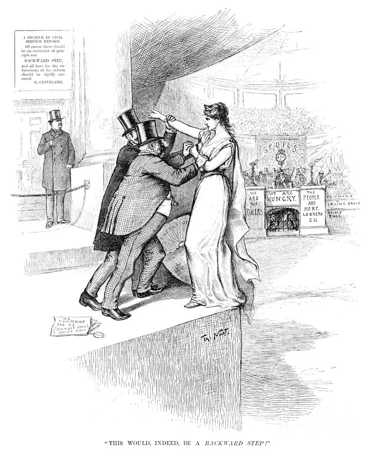 Civil Service Reform Cartoon, 1885 #1 Drawing by Thomas Nast