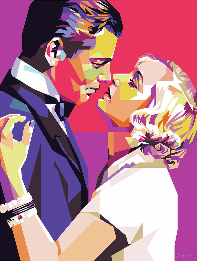 Clark Gable Digital Art - Clark Gable and Carole Lombard #1 by Movie World Posters