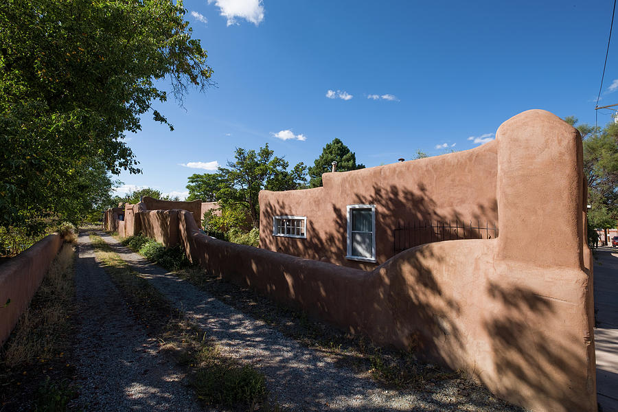 Classic New Mexican adobe architecture in Santa Fe #1 Photograph by David L Moore