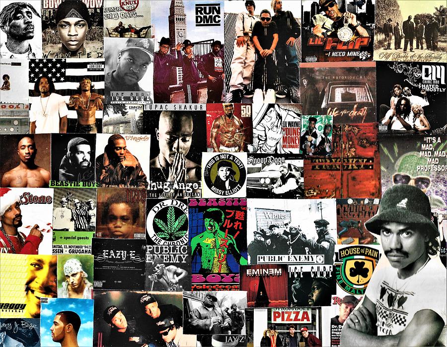 Classic Rap and Hip Hop Collage 3 by Doug Siegel