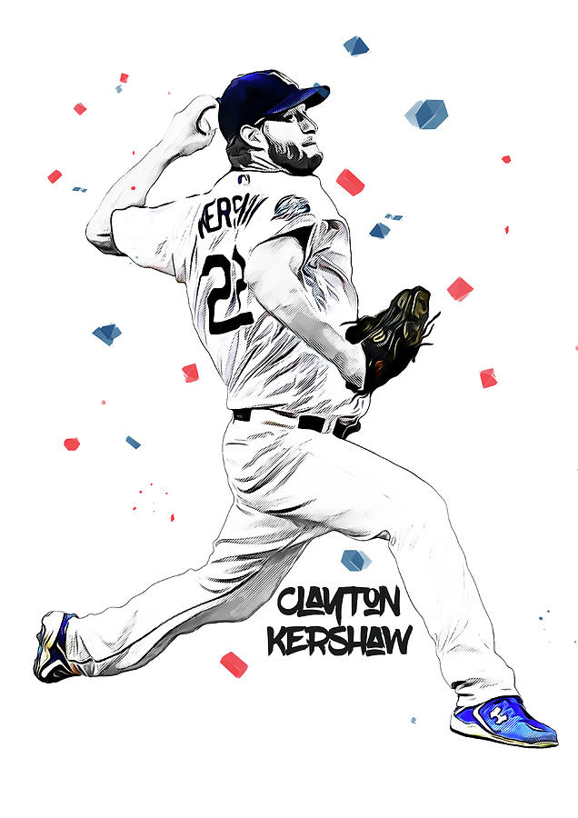 Clayton Kershaw Digital Art by Smh Yrdbk