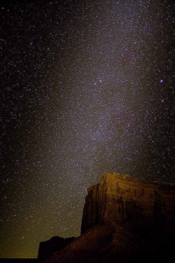 Clear night sky above Monument Valley #1 Photograph by David L Moore