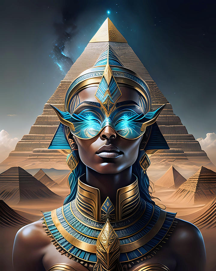 Gold Digital Art - Cleopatra  #1 by Tricky Woo