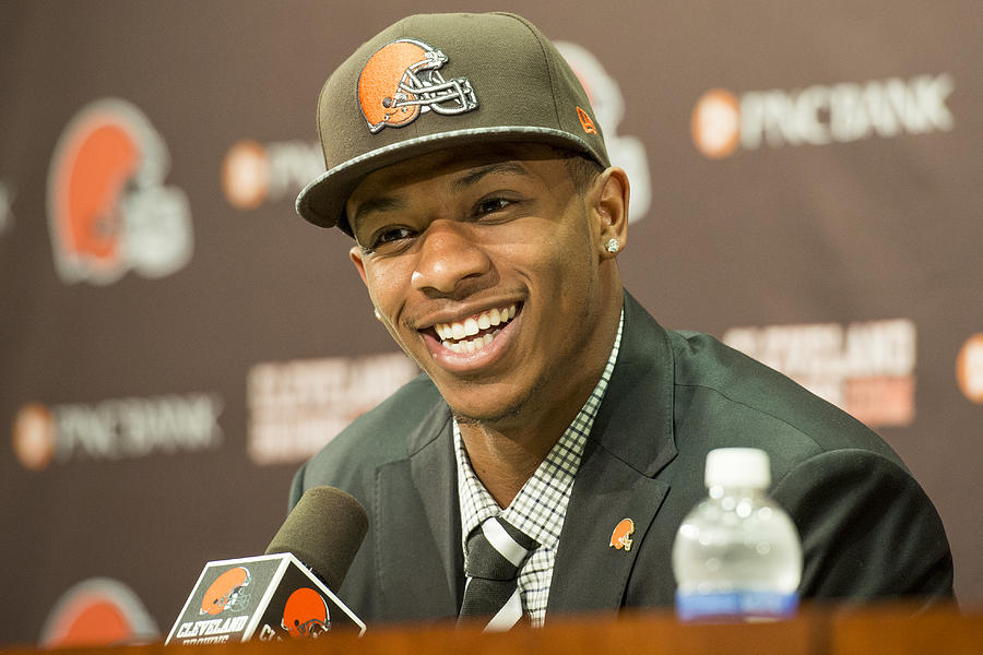Cleveland Browns Introduce Justin Gilbert and Johnny Manziel #1 Photograph by Jason Miller