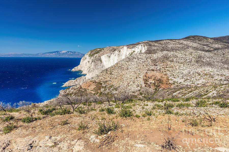 Cliffs and Ioanian sea at Zakynthos, Greece. #1 Photograph by Michal Bednarek