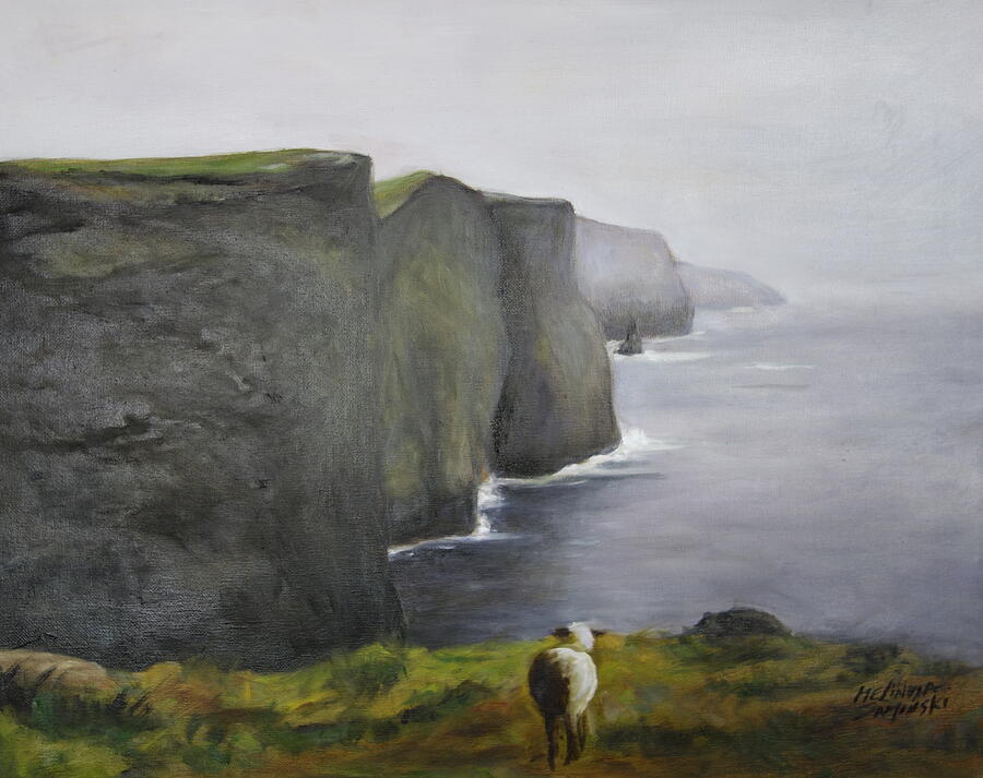 Cliffs of Moher #1 Painting by Melinda Saminski