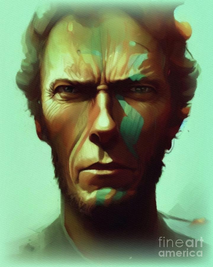 Clint Eastwood, Movie Legend Painting by Raphael Terra - Fine Art America