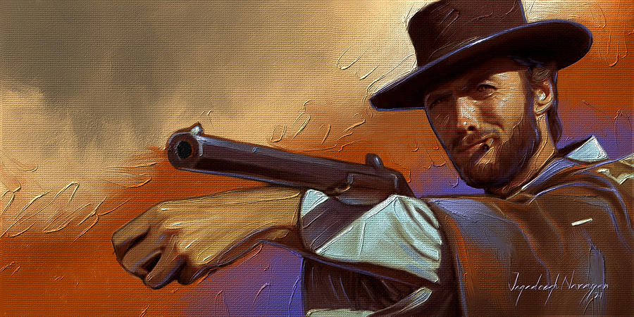 Clint Eastwood poster #2 Painting by George Jacob