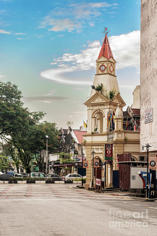 Clock tower at main square in the town of Taiping, Malaysia. #1 Photograph by Marek Poplawski