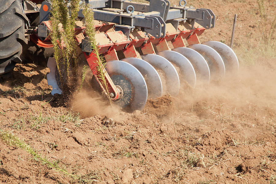 Close Up Of A Disc Harrow System, Cultivate The Soil Photograph