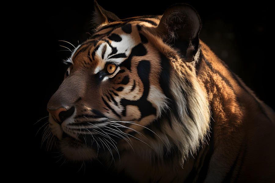 Close Up photo of a tiger Photograph by Dave Bakker - Pixels