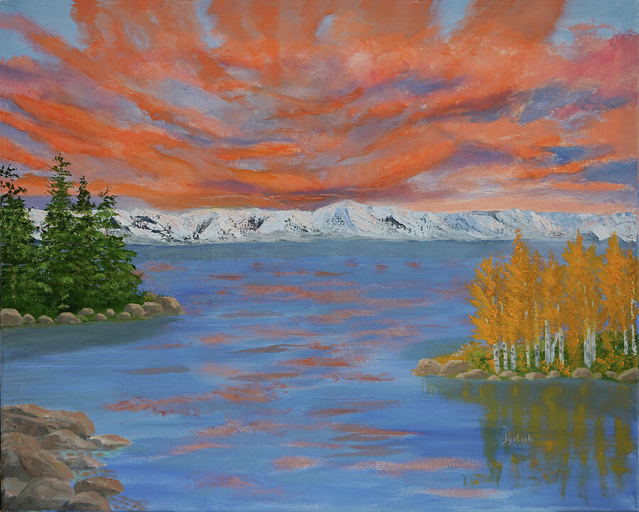 Clouds Above Tahoe #1 Painting by Nayaswami Jyotish