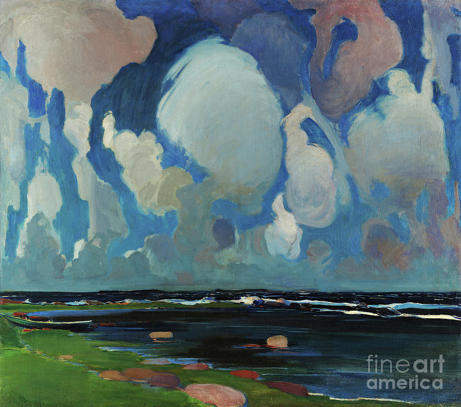 Clouds in Finland #1 Painting by Konrad Krzyzanowski Clouds in Finland #1 Painting by Konrad Krzyzanowski