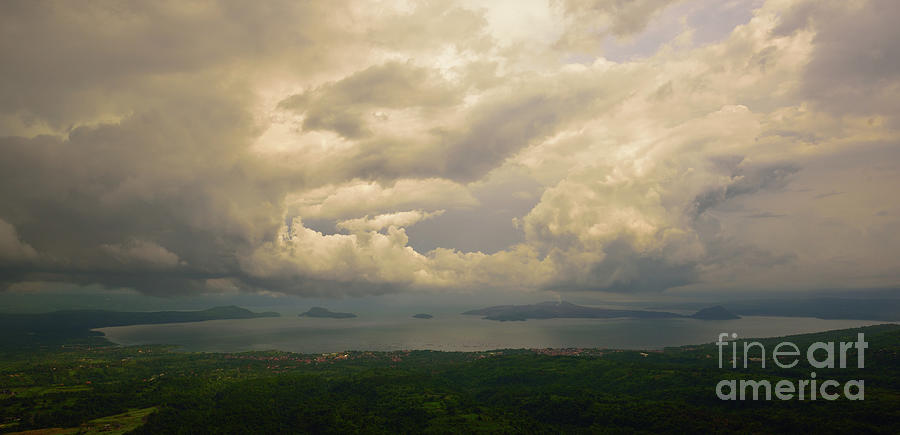 Clouds Over Taal Lake Photograph