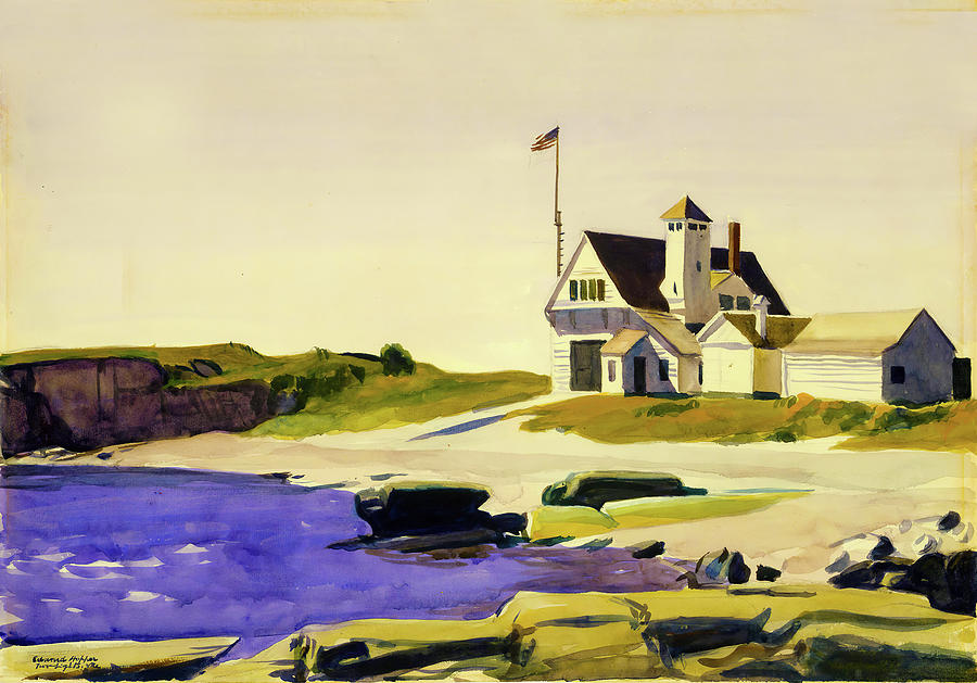Coast Guard Station Two Lights Maine #1 Photograph by Edward Hopper