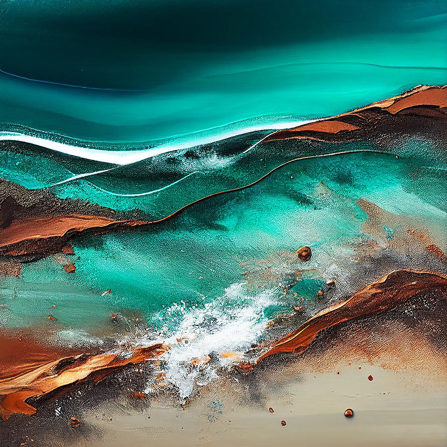 Coastal Abstract Series 8 Digital Art by Jennifer Hotai