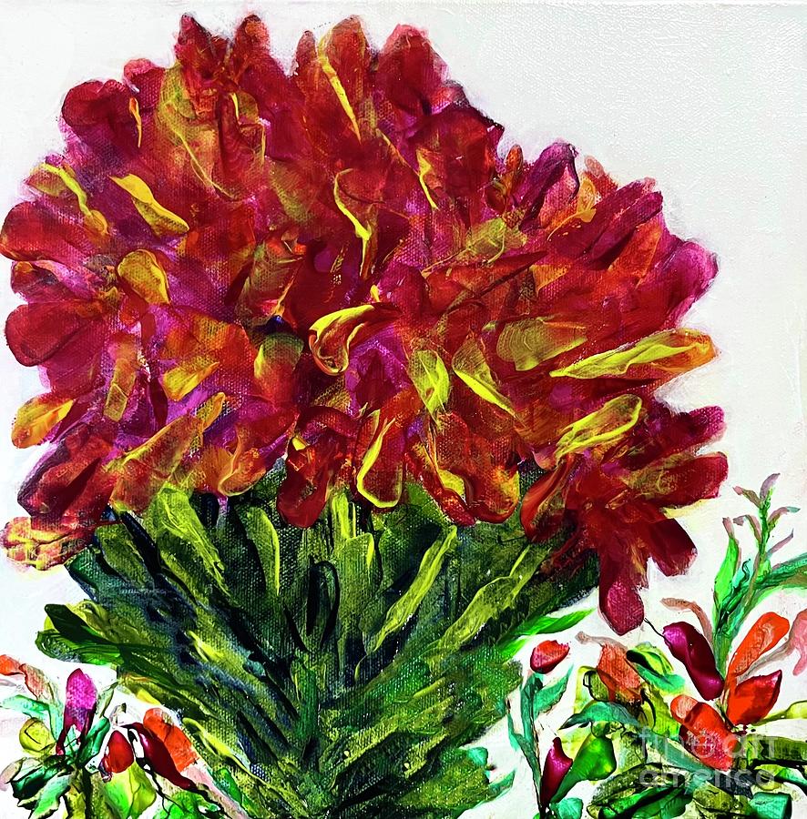 Cockscomb  Painting by Eunice Warfel