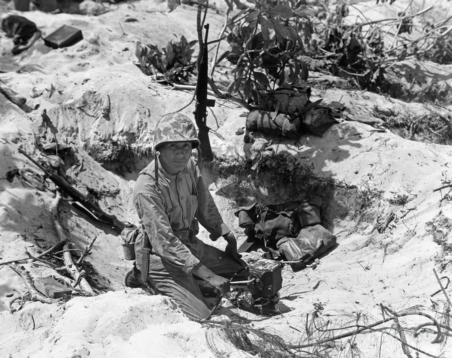 Code Talker, 1944 Photograph by Granger - Fine Art America