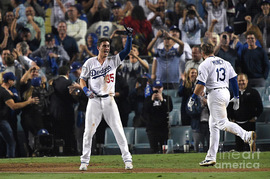 Cody Bellinger And Max Muncy Photograph by Kevork Djansezian Cody Bellinger And Max Muncy Photograph by Kevork Djansezian