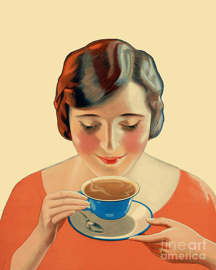 Coffee Digital Art - Coffee Lady #1 by Madame Memento